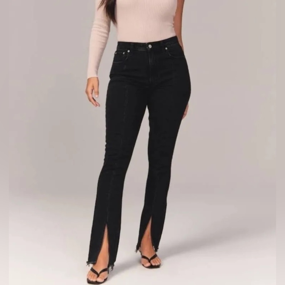 Black Abercrombie & Fitch High-Waisted Curve Love Women's Jean